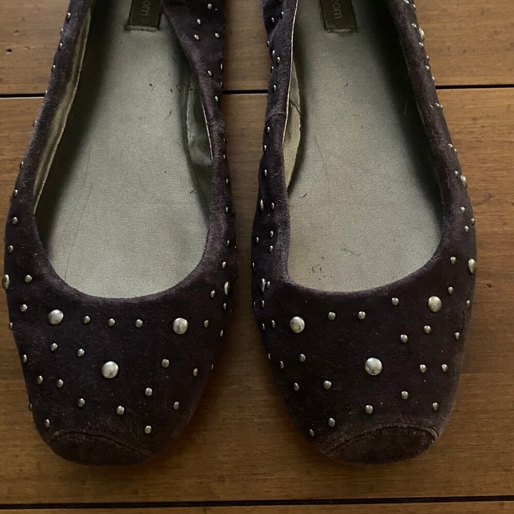 Women's Ruby & Bloom Purple Suede Size 8.5 Flats - Picture 10 of 11